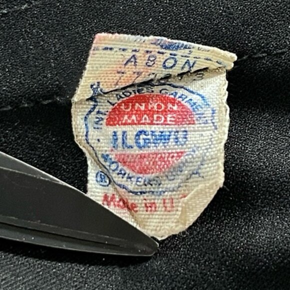 Vintage 70s Maxi Dress Small Black Slinky Spaghetti Strap Jersey Gown Union Made - Picture 12 of 12